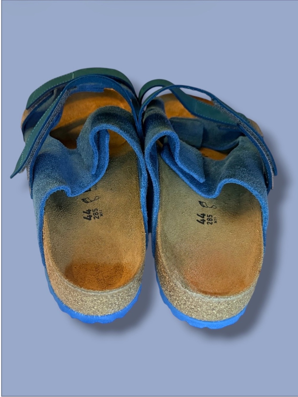 New! Birkenstock Blue Suede Two-Strap Sandals (44) (285) (US11) (No Box) - Picture 6 of 10